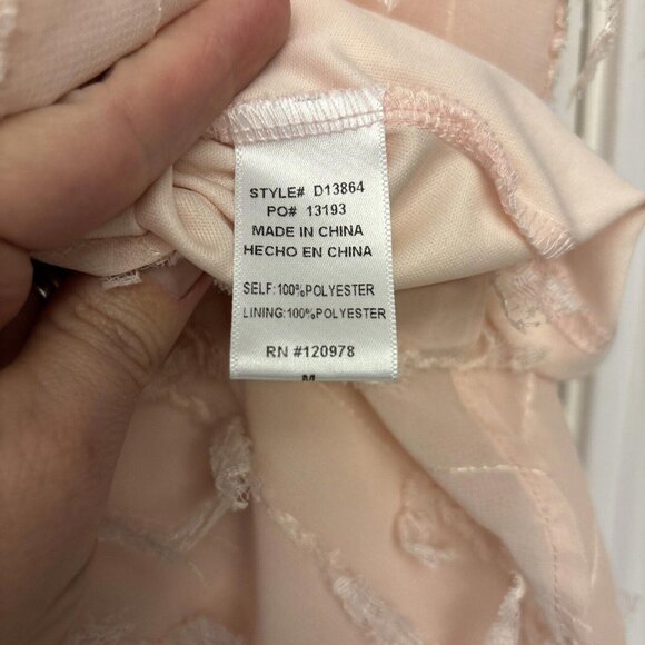 Women's Pink Dreams Ruffle Cocktail Dress. Size M. Adjustable Straps. Lined. - Picture 7 of 8